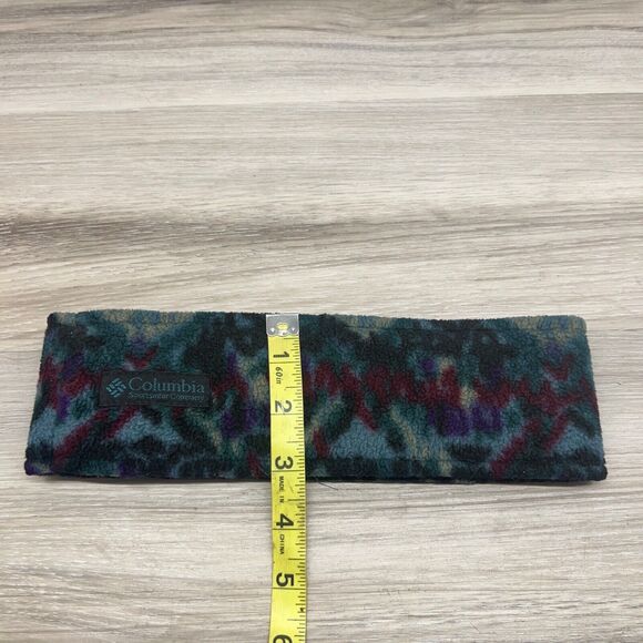 Columbia Headband Fleece Ear Warmer Vintage Head Wrap Winter 90s Aztec - Picture 6 of 7